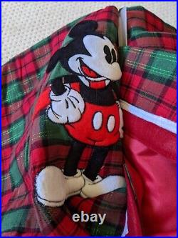 RARE NOS DisneyParks Mickey Minnie Mouse Snowman Christmas Tree Skirt Large 50