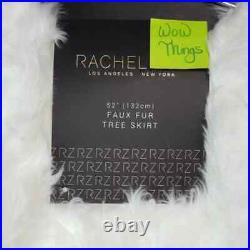 Rachel Zoe 52 White Faux Fur Tree Skirt