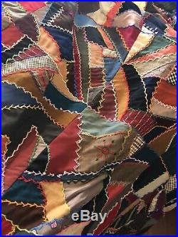 Rare Antique Primitive 1800's Festive Quilt made into Christmas Tree Skirt