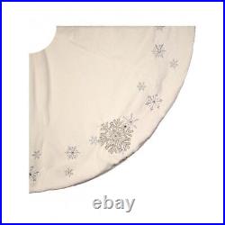 Regency International 64 Embroidered Snowflakes Tree Skirt