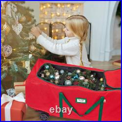 Rolling Christmas Tree Storage Bag for 9 Ft Trees Tear Proof 600D Premium Tree
