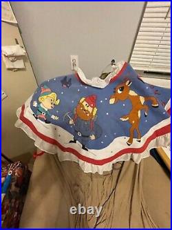 Rudolph The Red Nose Reindeer and The island of misfit Toys Christmas Tree Skirt