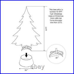 Rustic Metal Tree Collar, Metal Tree Skirt for Christmas Decor Galvanized