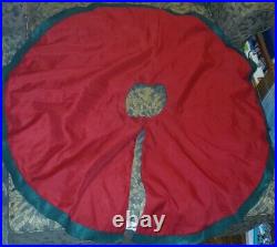 S'mores Tree Skirt Red Green RARE Seasons of Cannon Falls Midwest Christmas