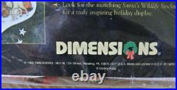 SEALED Christmas Dimensions 8565 Counted Tree Skirt 45 KIT SANTA'S WILDLIFE