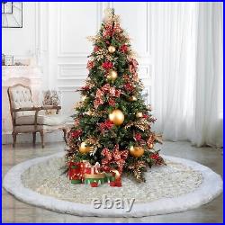 SHENG HONG Christmas Tree Skirt, 72 Inch Plush Xmas Tree Skirts for Christmas