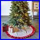 Stars With Ruffle Christmas Tree Skirt Rustic Country Farmhouse 50 in
