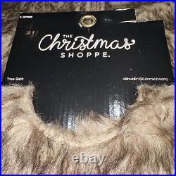 The Christmas Shoppe Brown Plush Faux Fur Tree Skirt 48 in. Diameter HL9191444