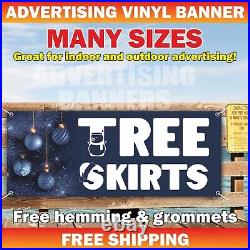 Tree Skirts Advertising Banner Vinyl Mesh Sign CHRISTMAS Holidays Xmas Fir