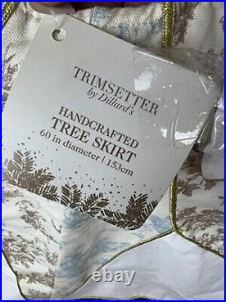 Trimsetter By Dillard's Nautical Christmas Tree Skirt 60 NWT Beautiful