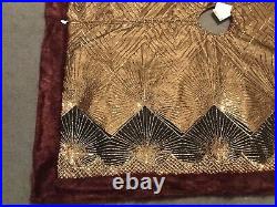 Trimsetter by Dillards Square Gold Sequence Purple Faux Fur Trim Tree Skirt