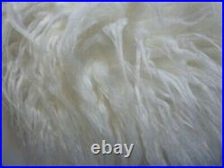Ugg TALIA Christmas Tree Skirt LONG WHITE Faux Mongolian/Icelandic Fur