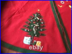 Vintage Handmade Christmas Tree Skirt (Huge! 5ft. Diameter)