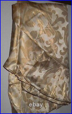 Vintage Martha Stewart Elegant Gold Lame Ruffled Christmas Tree Skirt 48 Rare