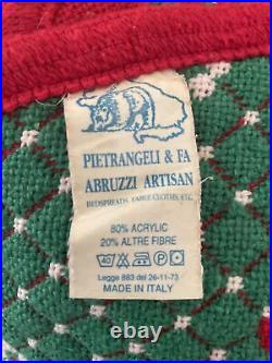 Vintage Pietrangeli & Fa Abruzzi Artisan Crafted Reversible Tree Skirt EUC 54
