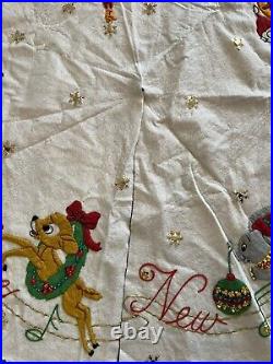 Vintage Walt Disney Paragon Christmas Parade Tree Skirt Completed Dumbo EUC