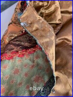 Vintage tree skirt sequined beaded gold thread fabrics Lined Braided Rope Trim