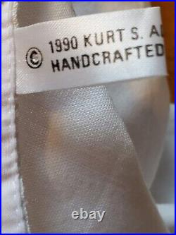 Vtg 1990 Kurt S Adler Christmas Tree Skirt Hand Painted 43in HTF Collecta