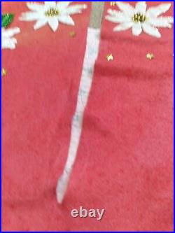 Vtg Felt 56 Sequin Applique Christmas Tree Skirt Bucilla