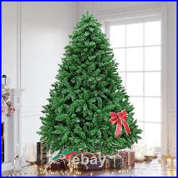 WASAKKY Christmas Tree 6FT Christmas Trees with Christmas Tree Skirt and Ribbo
